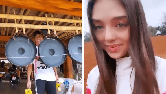 Thủ thành Tiến Dũng đưa bạn gái mẫu Tây xinh đẹp về quê ăn Tết