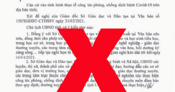 Bắc Ninh: "Chơi lớn" ngày Cá tháng Tư, làm giả văn bản cho nghỉ học do dịch
