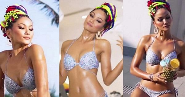 Quên Kendall Jenner ngồi sưởi nắng đi, nhìn H'Hen Niê đi dạo bể bơi đây này