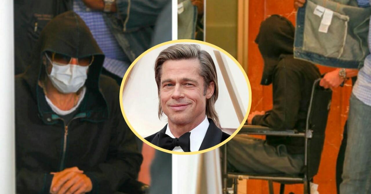 "Nam thần Hollywood" Brad Pitt lộ hình ảnh ốm yếu, phải ngồi xe lăn