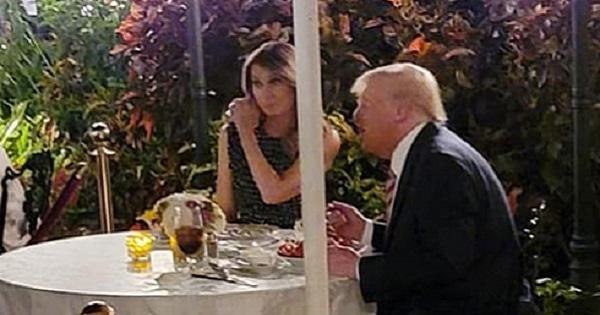 Vợ chồng Donald Trump ăn tối lãng mạn ở nhà hàng