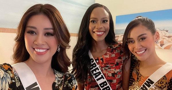 Hoa hậu Khánh Vân mang quần áo tặng bạn cùng phòng ở Miss Universe