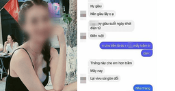 Xuất hiện tin nhắn khoe được người yêu cho trăm triệu/tháng tiêu vặt của diễn viên Về Nhà Đi Con bị lộ clip