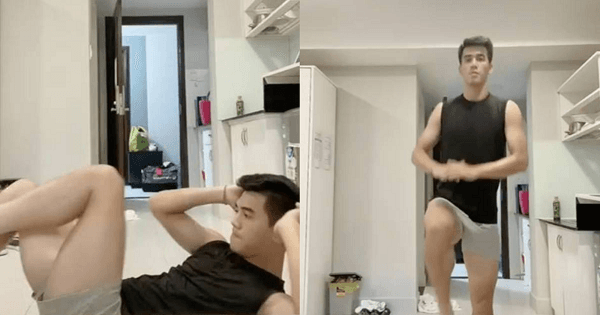 Tiến Linh khiến hội chị em "đổ gục" khi đăng clip tập thể dục khoe body săn chắc