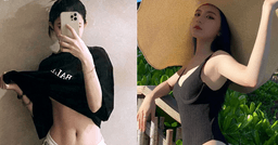 Hot girl Bâu "đu trend" vạch áo cho người xem... chân ngực