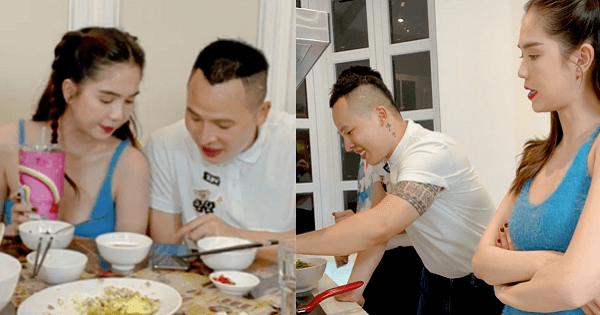 Vừa về chung nhà, Vũ Khắc Tiệp - Ngọc Trinh dính nhau như vợ chồng son