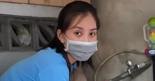 Tiểu Vy đeo khẩu trang ngồi rửa củ cải vẫn "bão like" thì có bình thường?