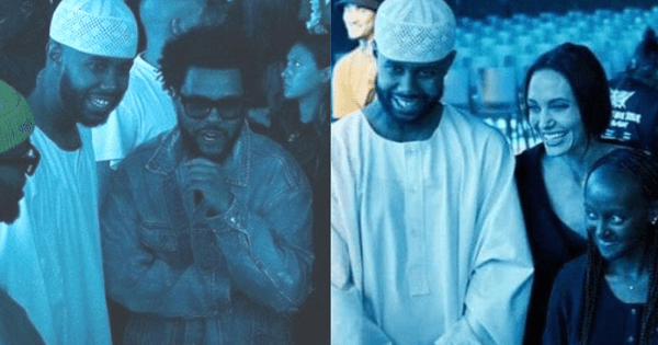 Angelina Jolie lại "bàn công chuyện" với The Weeknd trong đêm nhạc