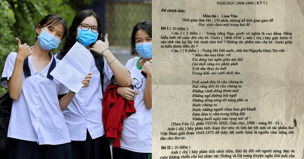 Đề thi Văn năm học 1998 - 1999 có gì đặc biệt mà được rần rần chia sẻ lại?