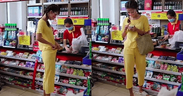 Siêu mẫu Minh Tú diện style thun lạnh, dép tổ ong xách làn cói đi siêu thị