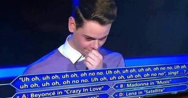 "Ai Là Triệu Phú" phiên bản Đức ra câu hỏi chỉ có dãy kí tự: "Uh oh, uh oh"