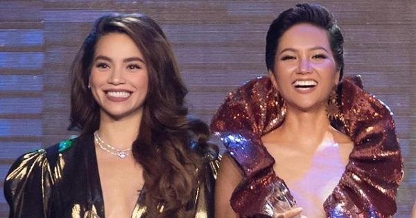Hai lần đứng cạnh nhau giữa Top 5 Miss Universe H'Hen Niê và Hồ Ngọc Hà