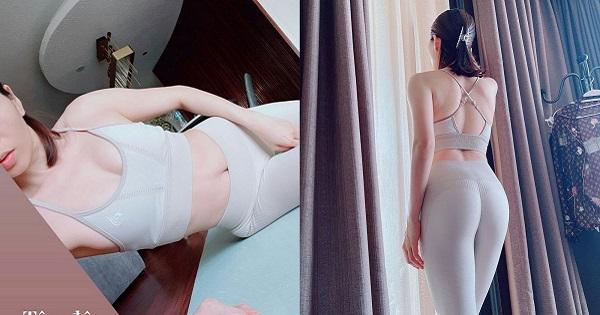 Lệ Quyên lưu lại khoảnh khắc mỗi chiều ngắm hoàng hôn và tập thể hình