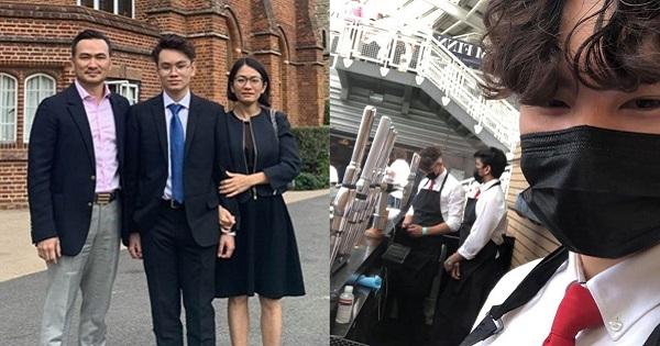 Con trai Chi Bảo đi làm phục vụ tại Mỹ