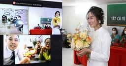 Lễ cưới ấm áp của nữ điều dưỡng bệnh viện dã chiến TP.HCM và chú rể ở Hà Nội