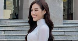 Đỗ Thị Hà đẹp nền nã chuẩn con gái Á đông trước thềm Miss World