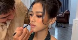 Hoa hậu Đỗ Thị Hà đẹp kiêu sa, lộng lẫy trong hậu trường chuẩn bị cho Miss World