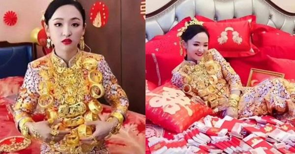 Con nhà giàu lấy chồng: Hồi môn 10kg vàng đeo quanh người thêm 3 tỷ tiền mặt