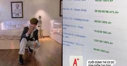 Fan boy con nhà giàu của Ngọc Trinh khoe thành tích học tập "con nhà người ta"