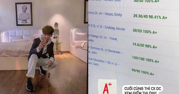 Fan boy con nhà giàu của Ngọc Trinh khoe thành tích học tập "con nhà người ta"