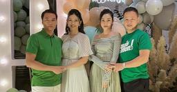 Khung ảnh "toát mùi tiền" của hai cặp vợ chồng Ngô Trà My và Á hậu Thanh Tú