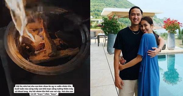 Tăng Thanh Hà tiết lộ món nhậu cuối tuần yêu thích của chồng đại gia: Khô mực và khoai lang nướng