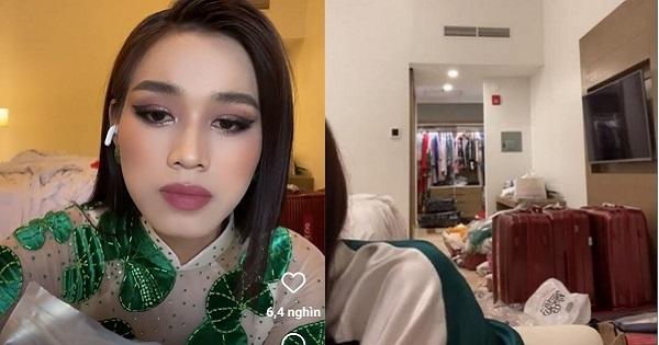 Hoa hậu Đỗ Thị Hà bị fan "bóc phốt" ở bẩn, nhiều lần để lộ căn phòng siêu bừa bộn trên livestream