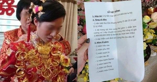 Nhà trai sáng nhất MXH khi đem sính lễ có 1 tỷ tiền mặt cùng đất nền biệt thự đi đón dâu