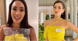 Miss Mexico vui như trẩy hội khi được Đỗ Thị Hà trao tặng váy 30 triệu trước thềm Chung kết
