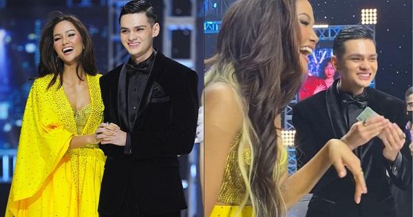 H'Hen Niê cầm cọc tiền mặt toàn tờ 500k thưởng nóng cho trai trẻ vừa đăng quang The Next Face