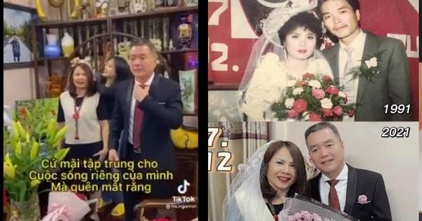 Bố mẹ trung niên vỡ òa hạnh phúc khi con cái bí mật tổ chức kỷ niệm 30 năm ngày cưới
