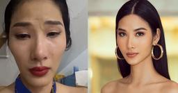 Nửa đêm, Hoàng Thùy livestream khóc sưng mắt