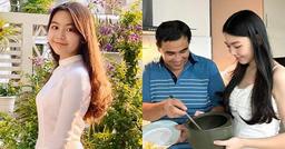 Mấy tháng không gặp, ái nữ nhà Quyền Linh đã cao vượt cả bố ở tuổi 16