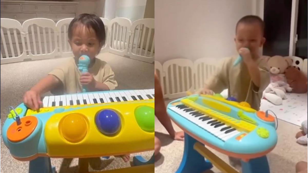 Lisa nhà Hồ Ngọc Hà chưa đầy 2 tuổi đã cầm mic hát, tố chất ca sĩ giống hệt mẹ