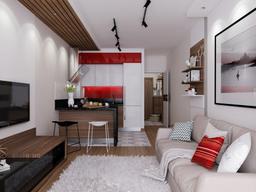 Căn hộ 30m² rực rỡ 2 tông màu trắng - đỏ của cô nàng độc thân