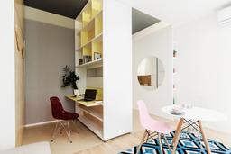 Căn hộ 29,5m² rộng hơn diện tích thực với bức tường có khả năng... xê dịch