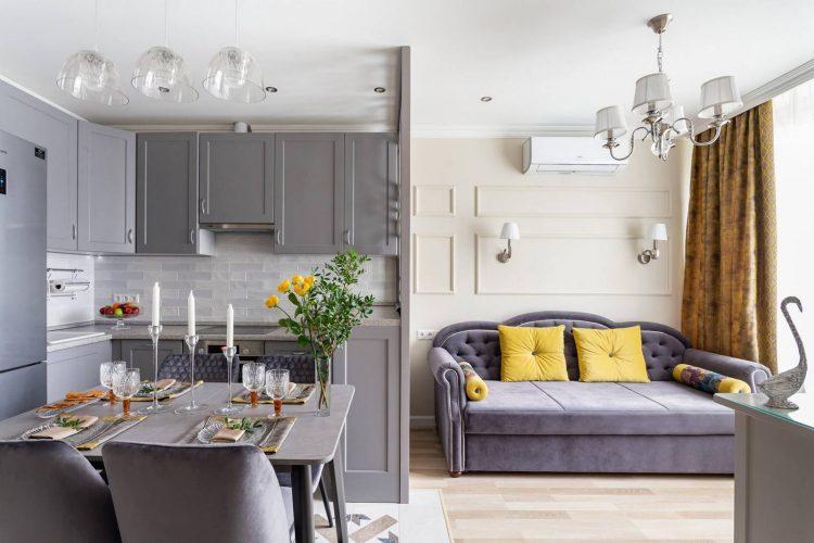 Căn hộ 38m² tông màu xám thiết kế tiện nghi, tinh tế của cặp vợ chồng son