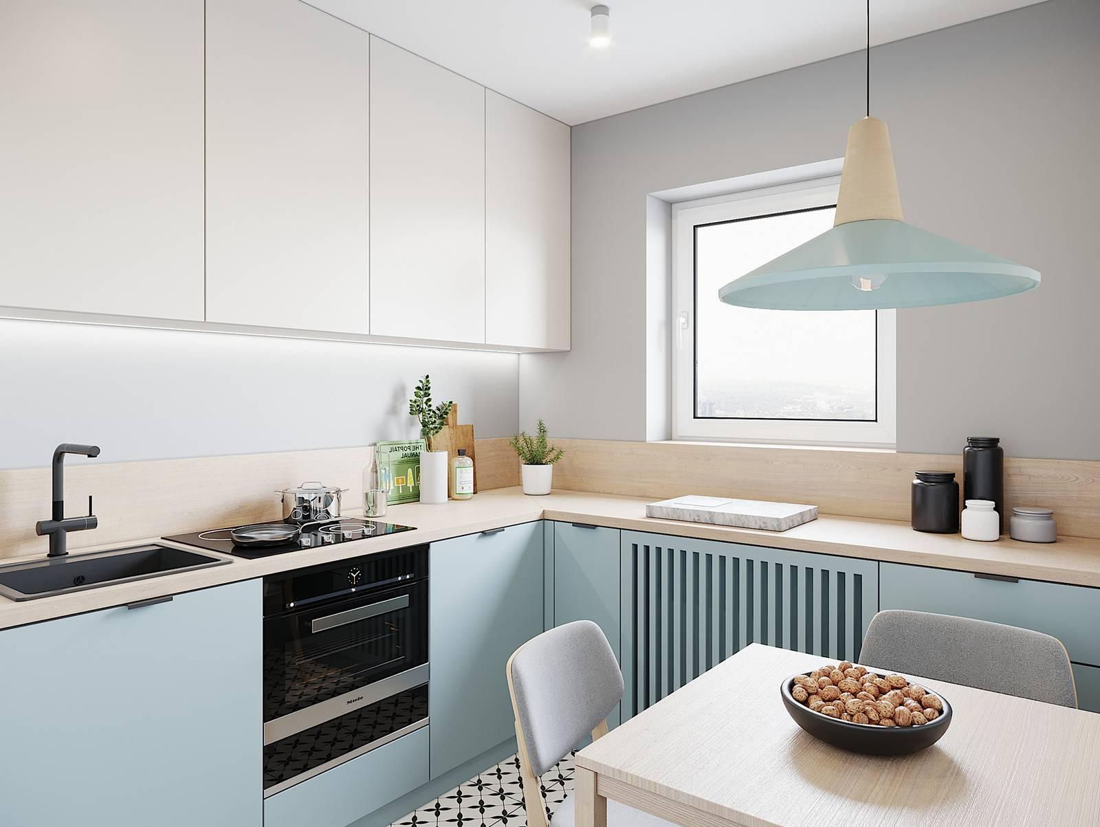 Căn hộ 43m² với gam màu pastel dịu nhẹ cùng không gian thoáng đãng