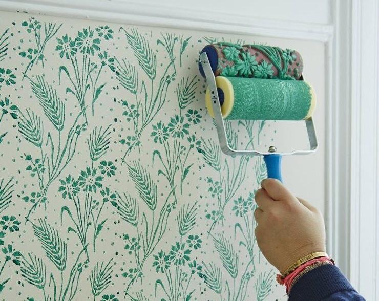 Con lăn sơn hoa văn - bí kíp tự sơn tường đẹp, sang như dùng giấy dán tường