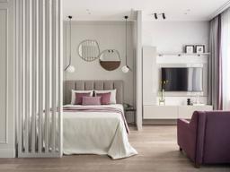 Căn hộ 43m² màu trắng tím mộng mơ và sang chảnh hết nấc của nàng độc thân