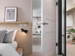 Căn hộ 73m² được cải tạo theo phong cách Scandinavian với tone xám - hồng phấn ngọt ngào