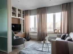 Cải tạo căn hộ 45m² với gam màu xanh ngọc lam nhẹ nhàng cùng hệ thống lưu trữ khéo léo