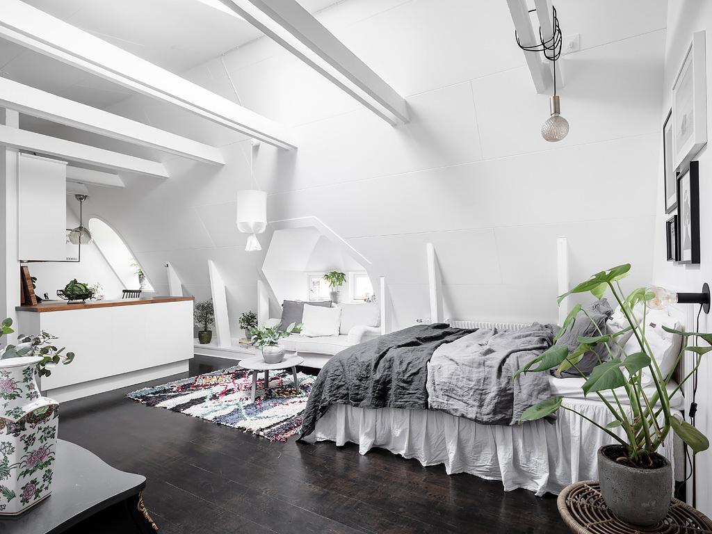 Căn hộ áp mái 31m² phong cách Scandinavian ấm cúng của chàng kỹ sư độc thân