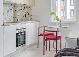 Căn hộ hình chữ L, diện tích chỉ 27m² nhưng tiện nghi và xinh xắn bất ngờ