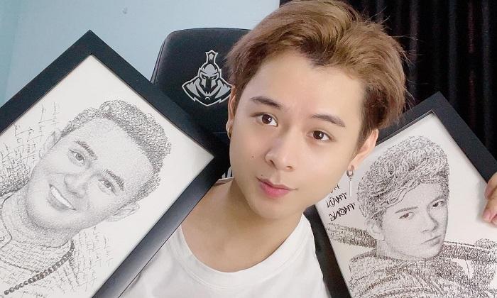 Tròn mắt xem chàng trai Sài Gòn 9x vẽ tranh chân dung bằng mắm tôm, đậu phụ