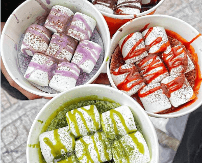 Đá bào Marshmallow 4 màu, 4 vị thu hút thực khách trẻ Sài Gòn